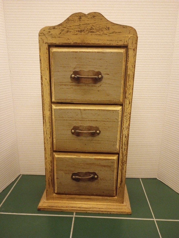 3 Drawer Solid Wooden Keepsake Storage Box  High Quality