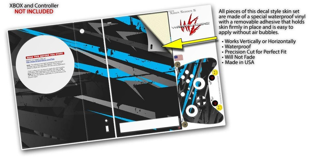 Skins XBOX Series S Console Controller Baja 0014 Blue Medium