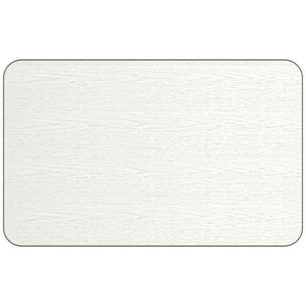 30" x 48" Rectangular Restaurant Table Top with White Birch Laminate Top Finish