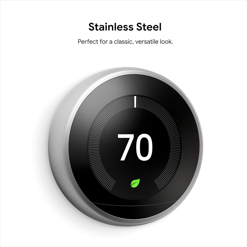 Google - Nest Learning Smart Programmable Wi-Fi Thermostat (3rd Generation) - St