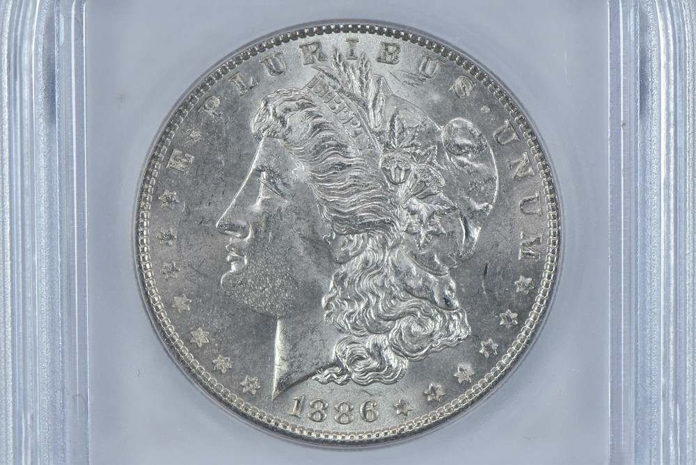 1886 Morgan Silver Dollar MS63 ICG