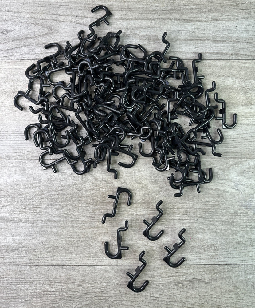 Plastic Pegboard Hooks for peg boards 80-86 pieces Black
