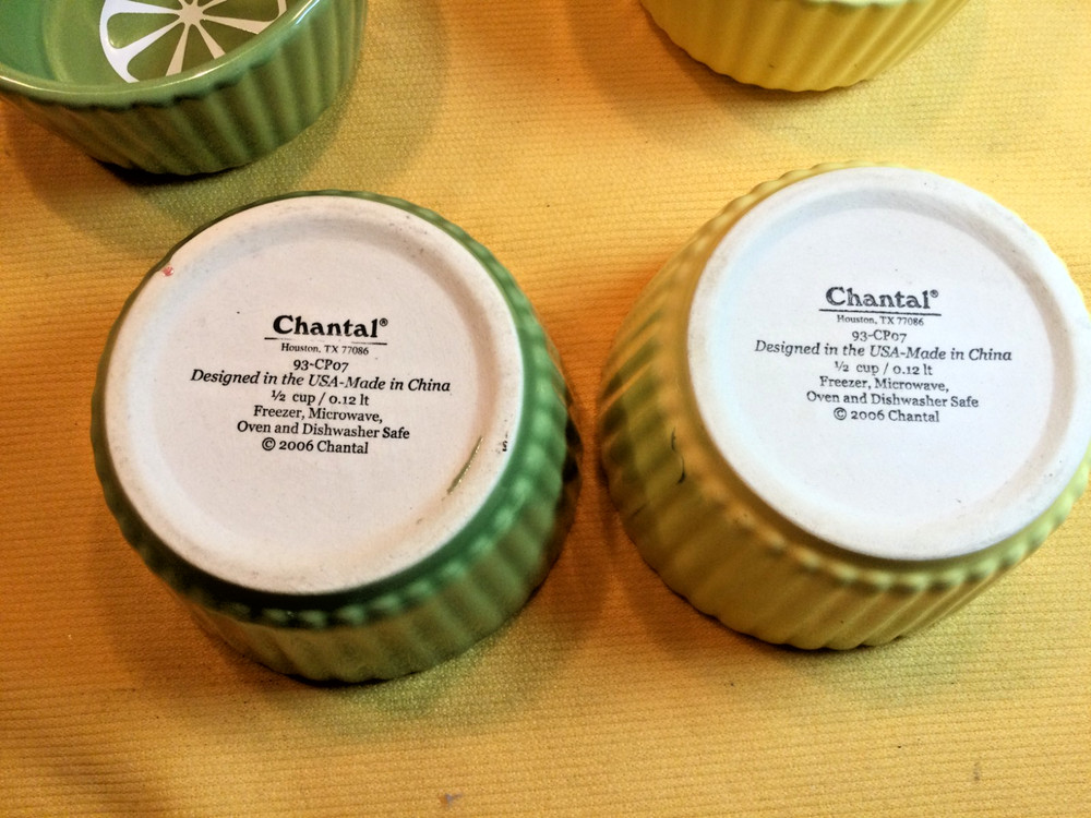 Chantal Lemon and Lime 3" Ramekins - 4