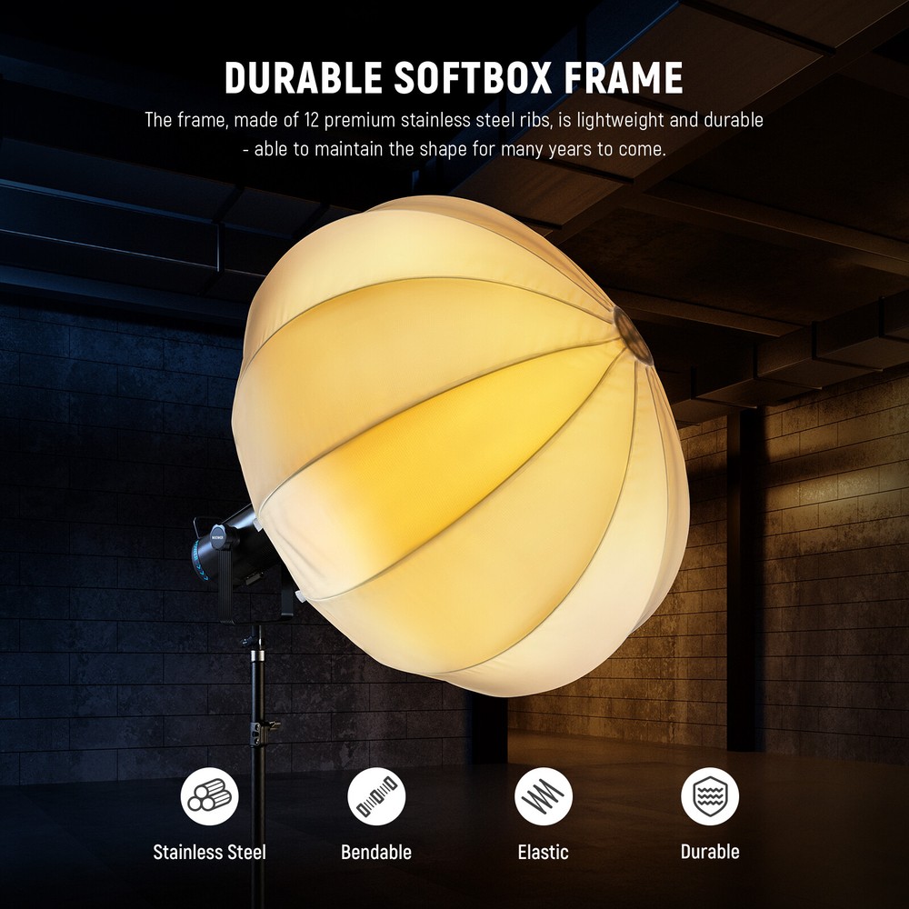 NEEWER 26''Lantern Softbox,Quick Release 360°Light Diffuser Bowens Mount Softbox