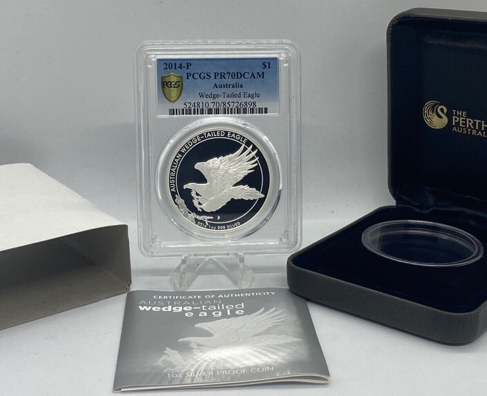 2014 Proof Australian Wedge-Tailed Eagle PCGS PR70DCAM Gold Shield (Secure +)