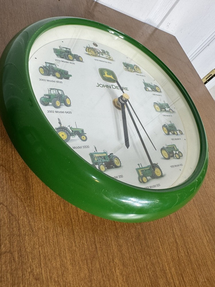 JOHN DEERE TRACTOR WALL CLOCK TRACTOR SOUNDS TESTED WORKS RARE