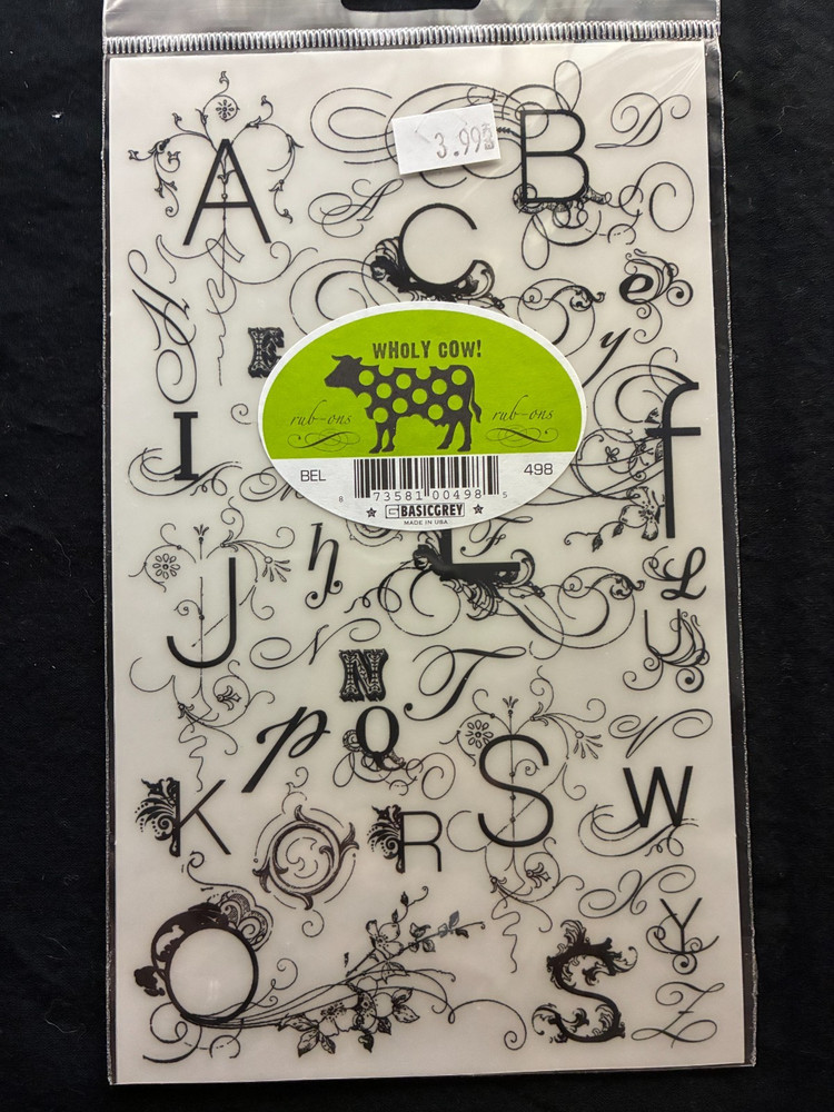 ASSORTED MONOGRAM RUB-ONS - ALPHABET