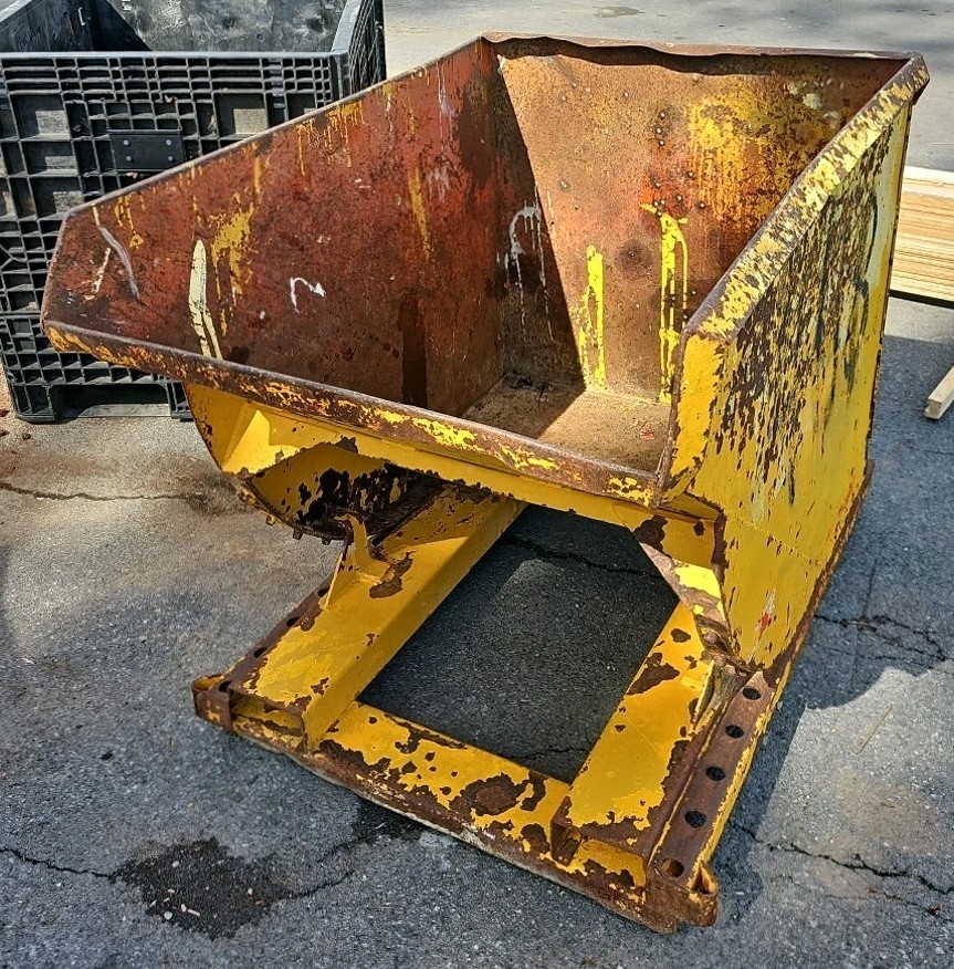 1/2 Cubic Yard Standard Steel Dump Dumping Hopper - Fully Functional!
