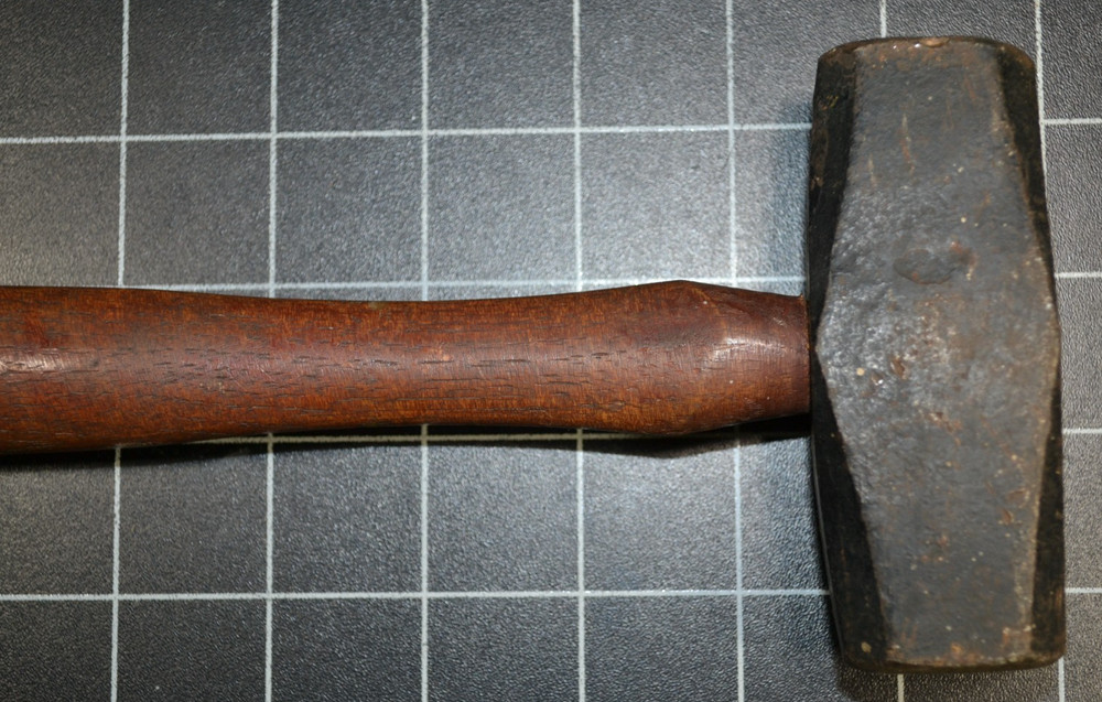 PLUMB LEADER - 3# - ENGINEERS HAMMER - DOUBLE FACED - MARKED HANDLE - ORIGINAL
