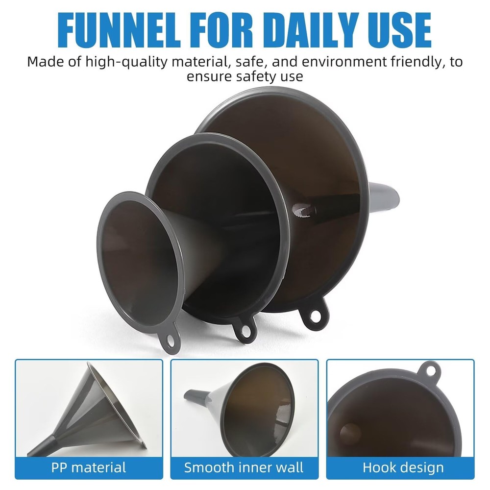 Plastic Kitchen Funnel Round Kitchen Funnels for Filling Bottles Multifunctional