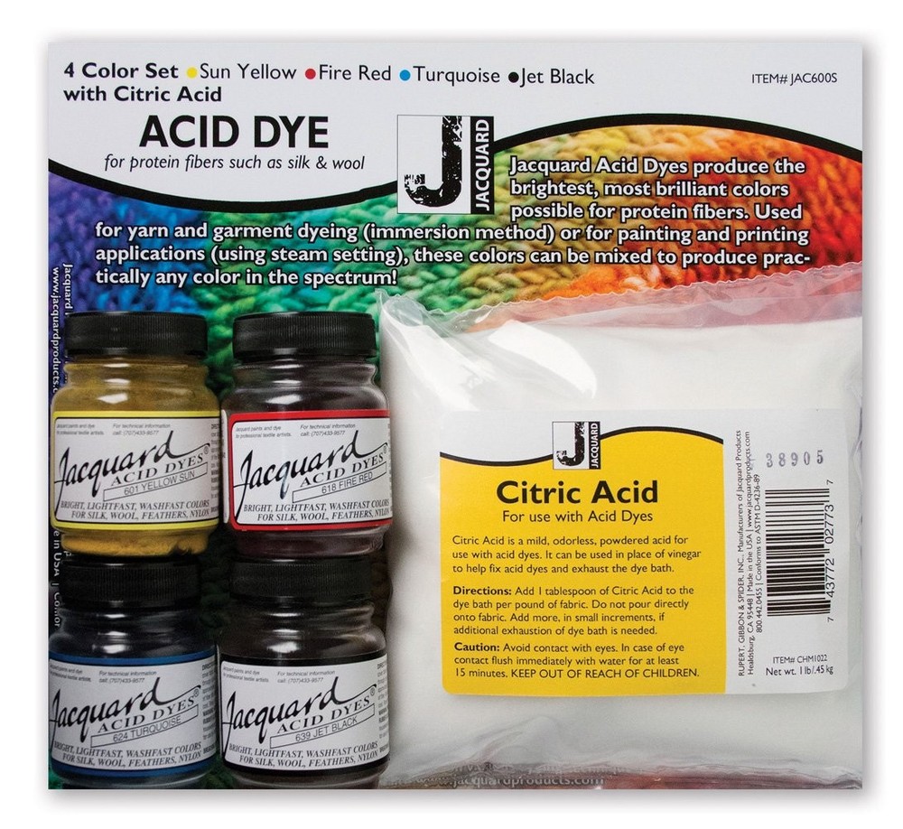 Jacquard Acid Dye Starter Multicolor Standard Functional Mixed Materials