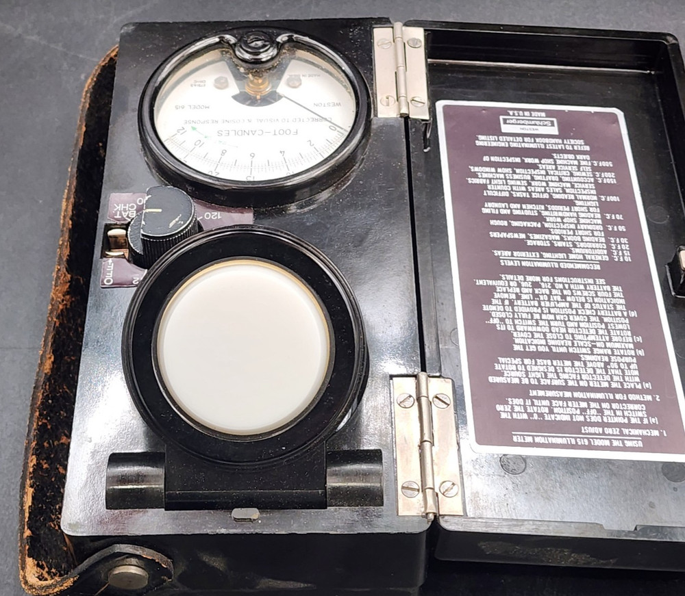 Weston Schumberger Model 615 Illumination Light Meter: Tested & Working