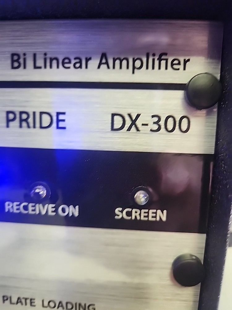 Pride Dx-300 Linear Amplifier Replacement Face Decal Brushed Silver
