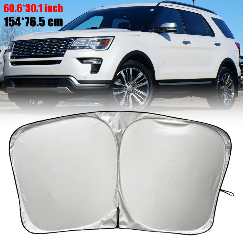 Foldable Windshield Sun shade & Storage Bag Custom Fit Ford Explorer 2016-2019