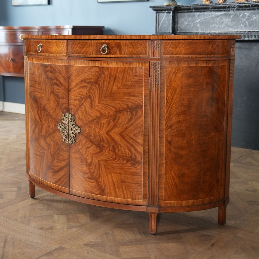 NC493075, Jonathan Charles Demi Lune Walnut Sideboard
