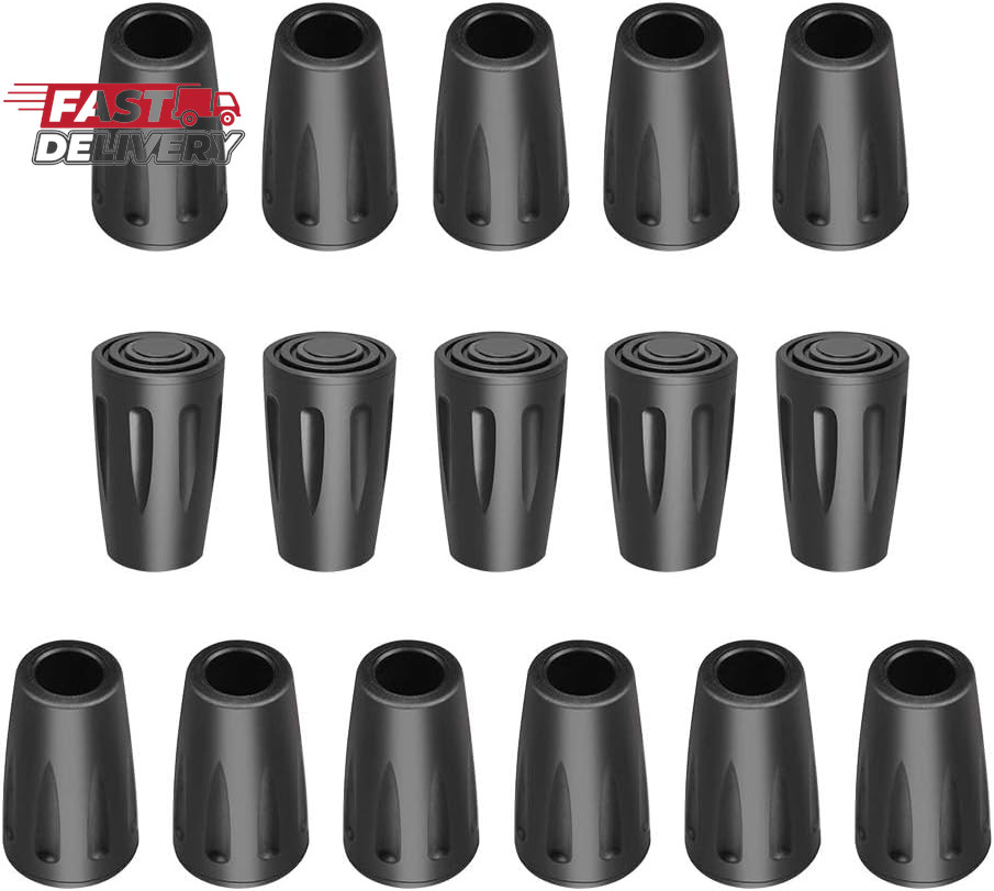 Hiking Pole Replacement Tips 16 Pack Rubber Tips for Walking Sticks Tips Trekkin