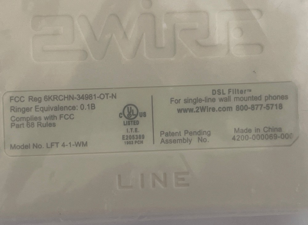 DSL Filter Kit New in Package