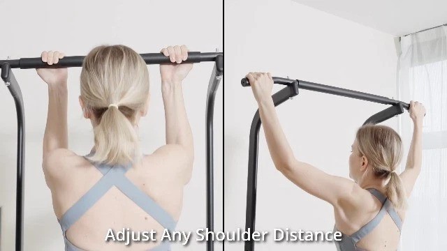 Adjustable Power Tower Dip Station & Pull Up Bar for Home Gym Strength Training