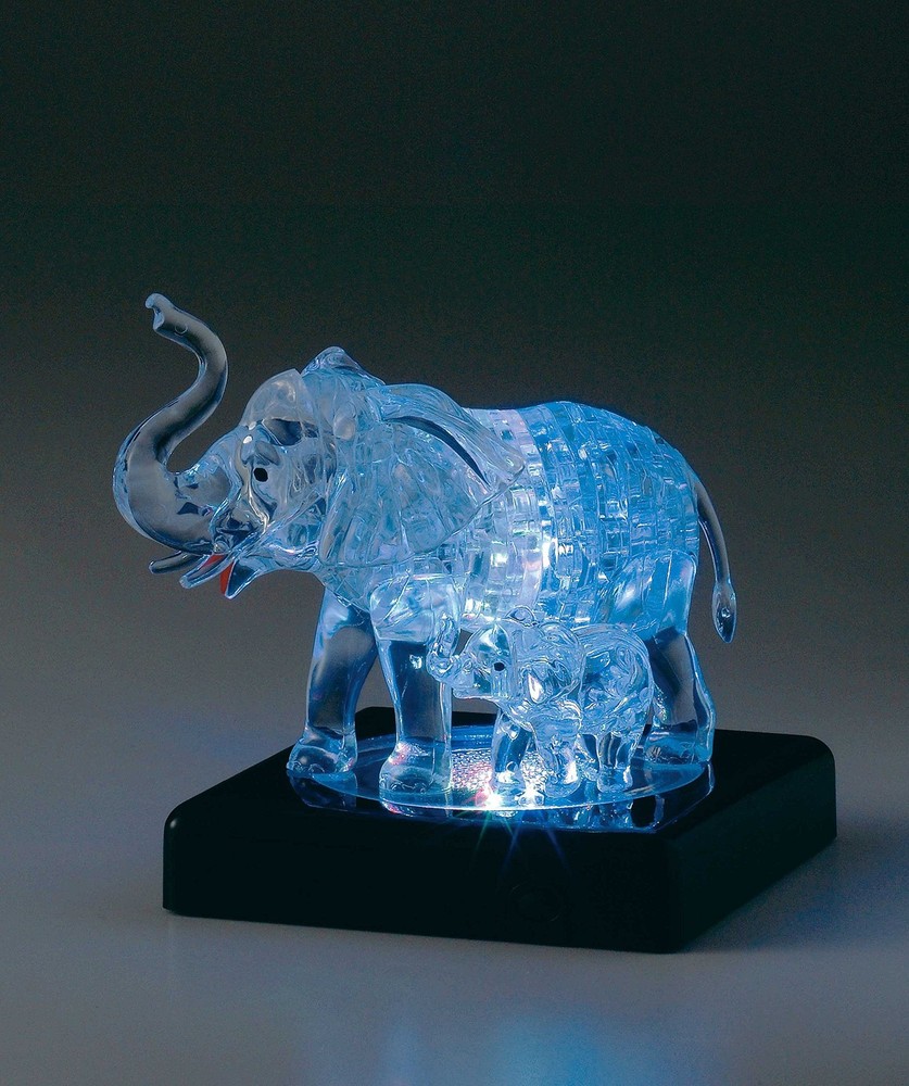 BEVERLY 46-piece Crystal Puzzle Elephant Clear