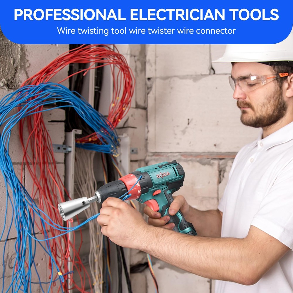 2 Pack Wire Twisting Tool Cable Quick Twister for Electrical Power Drill