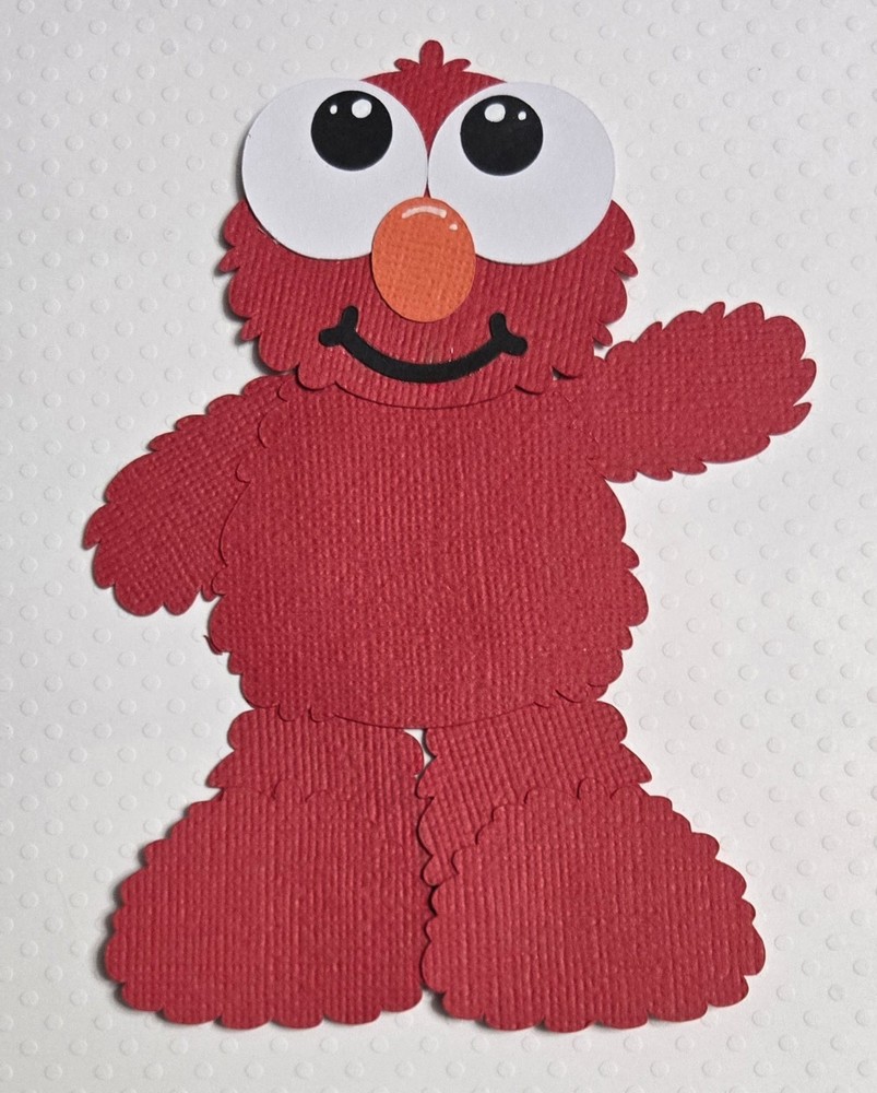 Elmo Standing Inspired. Scrapbook, Card making Paper Piecing