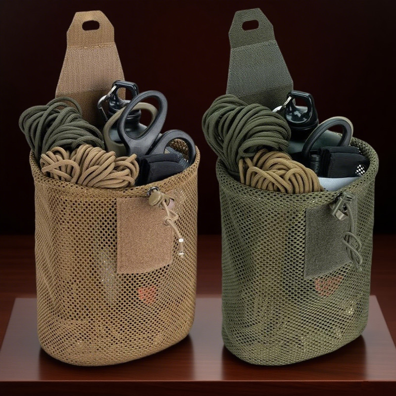Tactical Molle Dump Pouch Foldable Mag-Net Drawstring Recycle Pouch for Belt