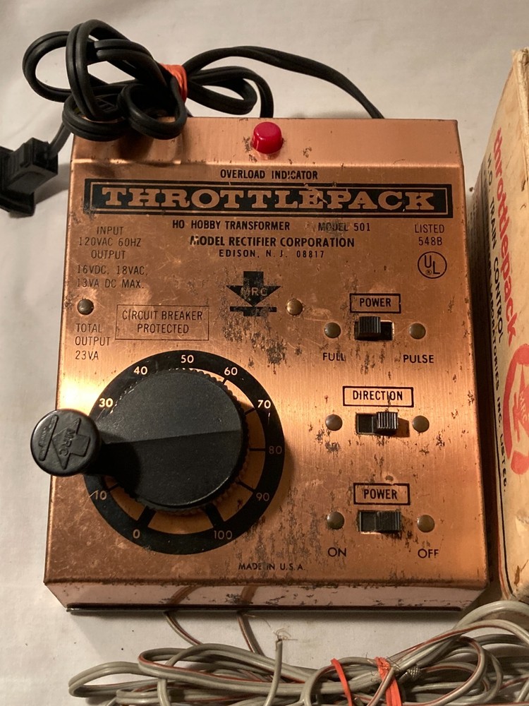 c1970s Throttlepack HO Train Transformer Model 501 Model Rectifier Edison NJ