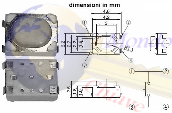 Replacement switch SW-001 for Shell Case Cover 3 Pieces