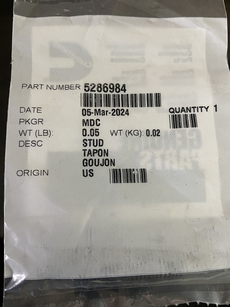 5266984 Cummins turbo manifold stud
