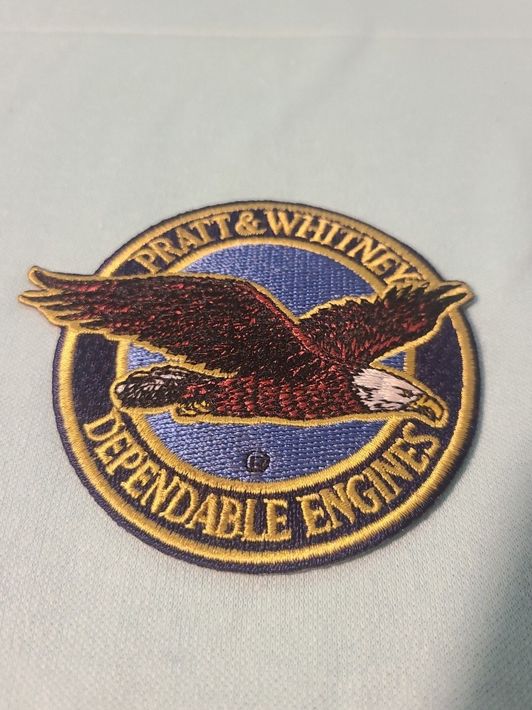 Vintage Original Pratt & Whitney Dependable Engines Eagle Patch Unused