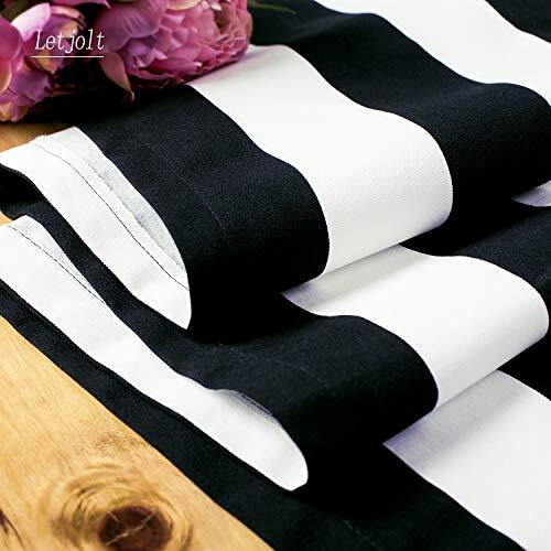 Striped Table Runner Black Table Runner Classic Modern 48'' Black Striped