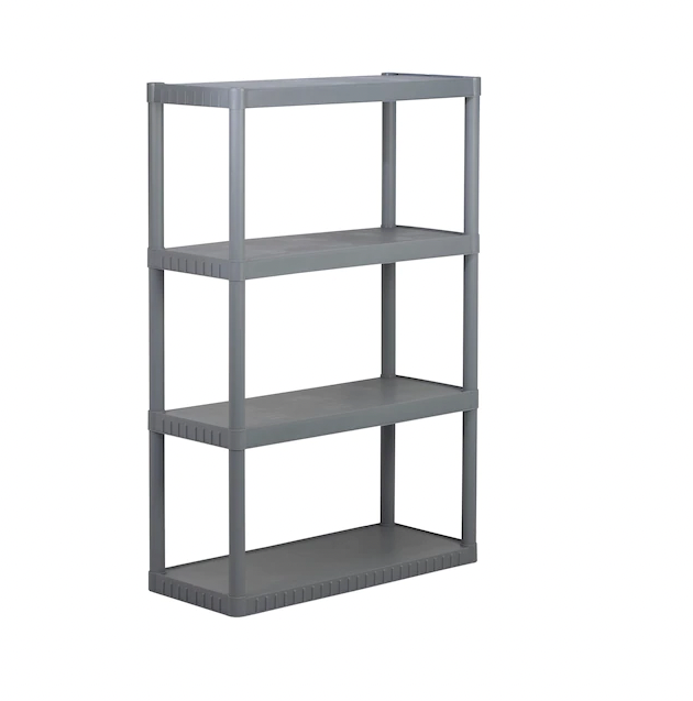 Project Source Plastic 4-Tier Shelving Unit Shelves Shelf Storage Racks Home NEW