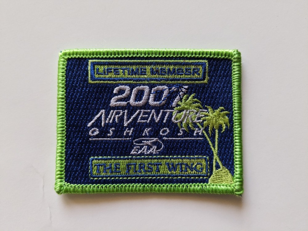 2007 Airventure Oshkosh First Wing Lifetime Member Patch