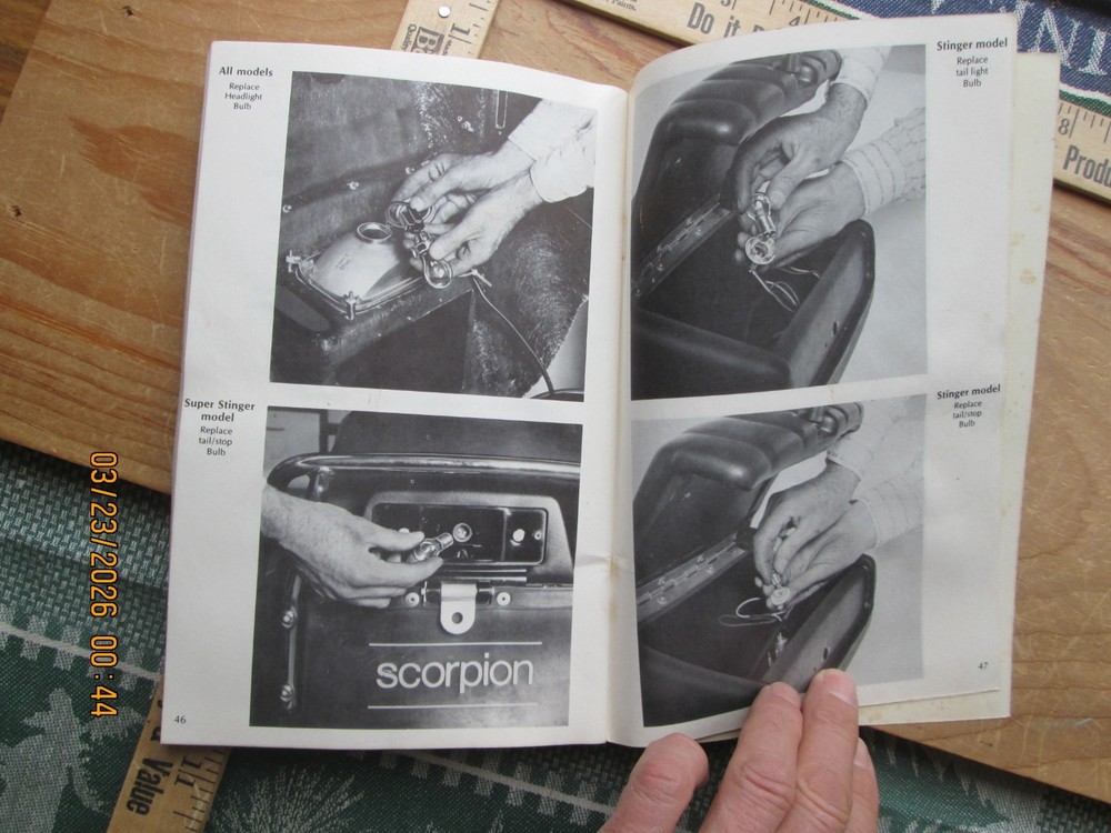 scorpion snowmobile Operator's Manual 1974