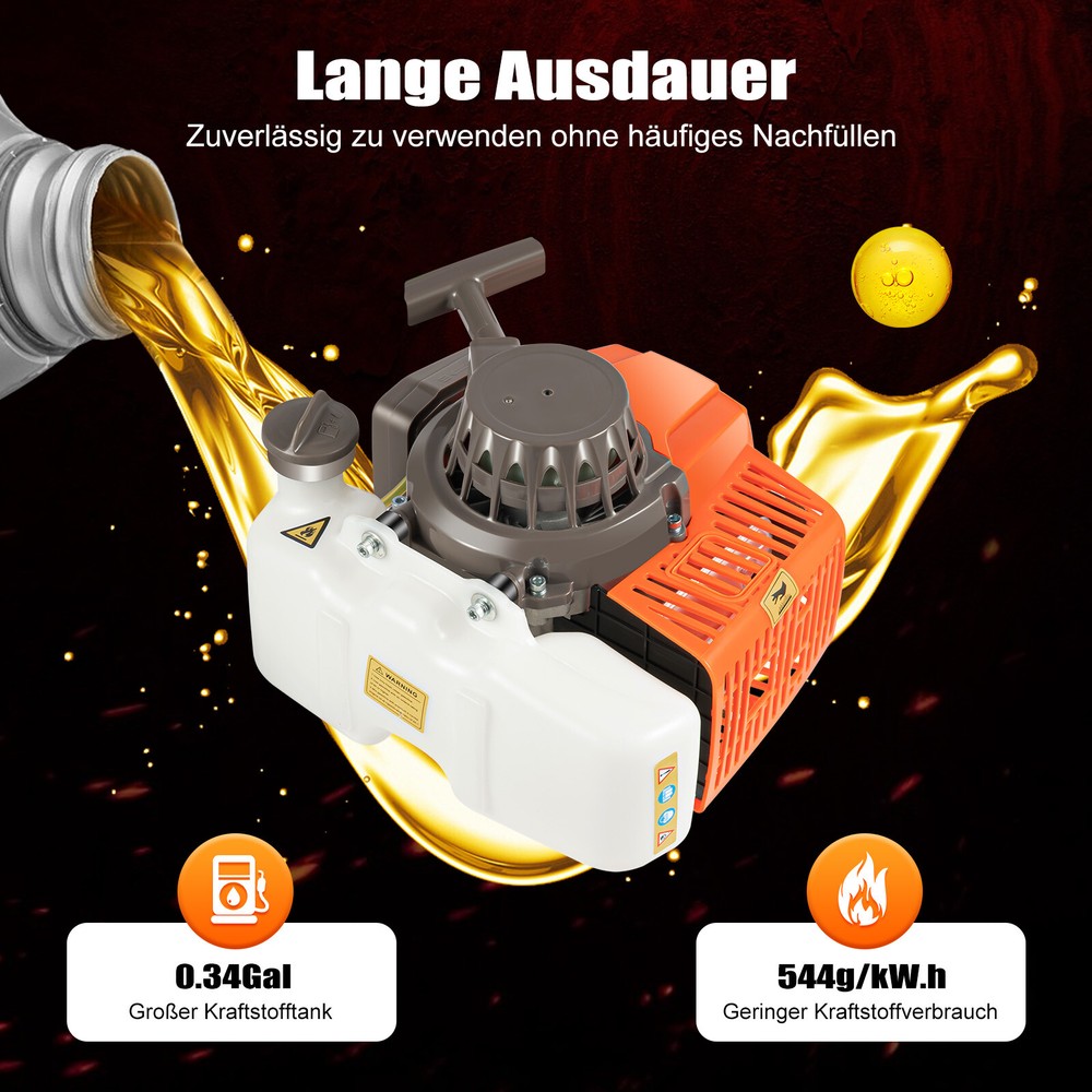 63CC 3HP 2-Stroke Digger Ground Auger Post Hole Drilling Borer Machine & 11" Bit