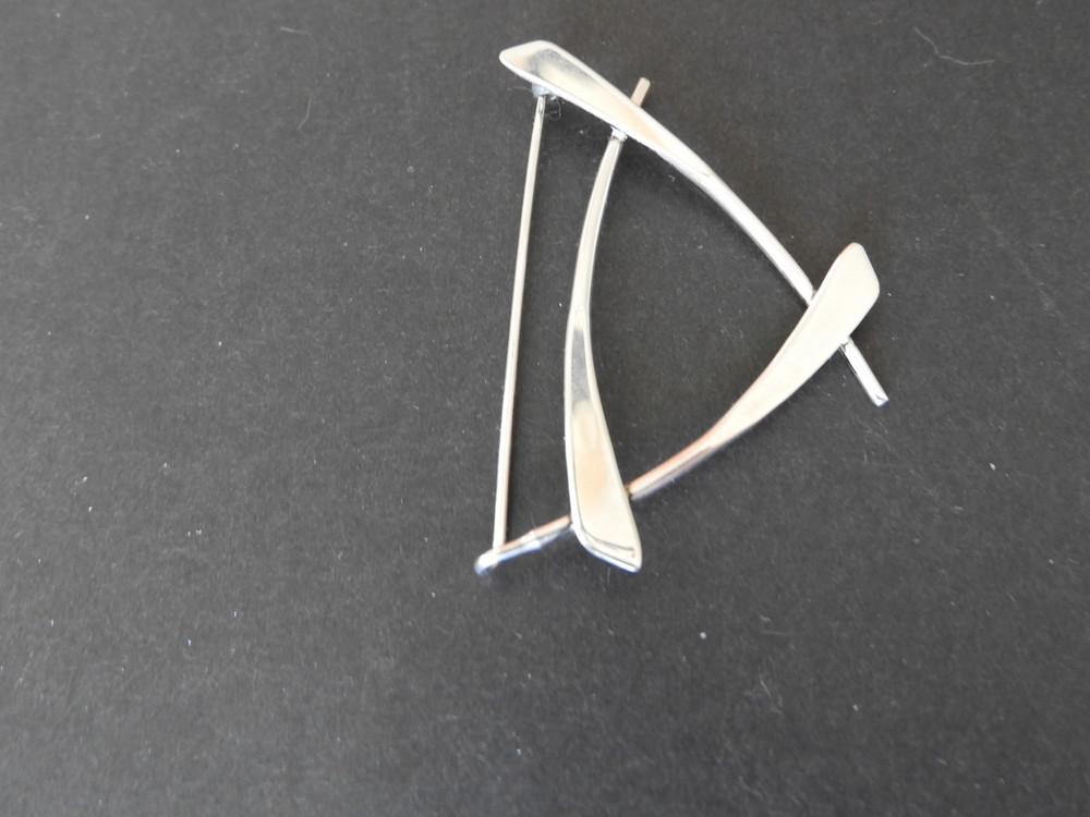 Sterling Silver E Klien Geometric Design Pin 4.3 grams BH