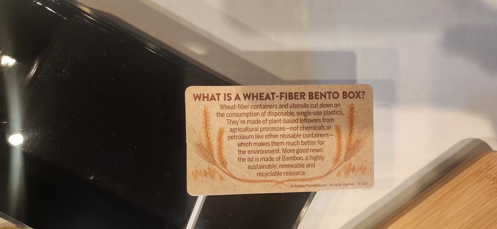 Wheat-Fiber Bento Box Single Compartment Two Stackable Boxes