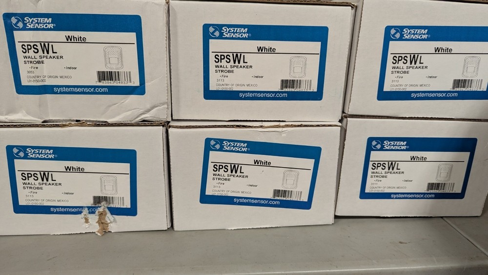 System Sensor SPSWL Wall Speaker Strobe White Fire Alarm Speaker Wall Mount