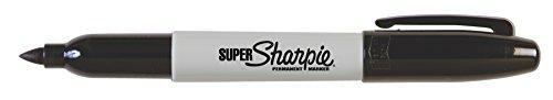 Sharpie Super Permanent Markers, Fine Point, Black, 12 Count