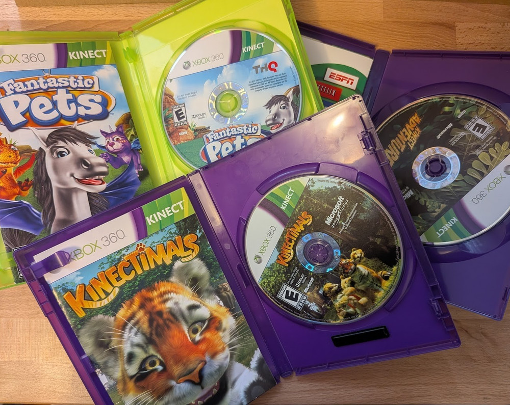 Microsoft Xbox 360 Kinect Sensor with 3 Kinect Games Bundle