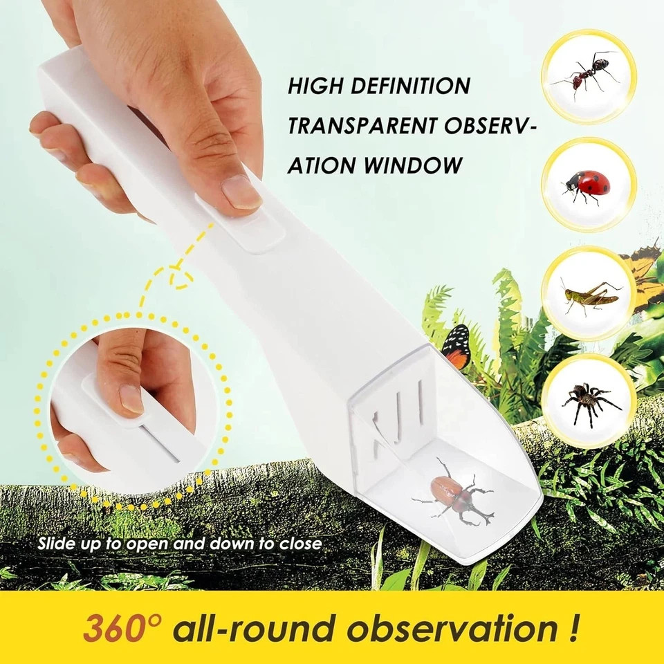 Handheld Insect Catcher – Spider & Bee Clamp Tool, Safe Bug Catching Artifact **