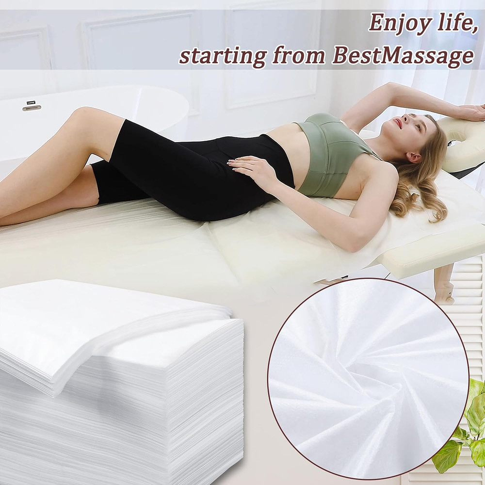 Disposable Bed Sheets 100 Pcs 31" x 71" Massage Table Sheets Non Woven Fabric SP