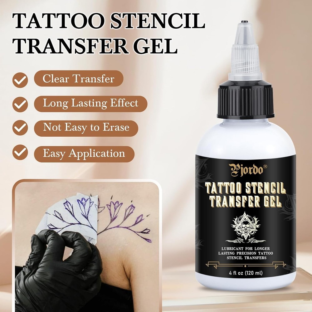 Tattoo Stencil Transfer Gel Solution, Gel, Black