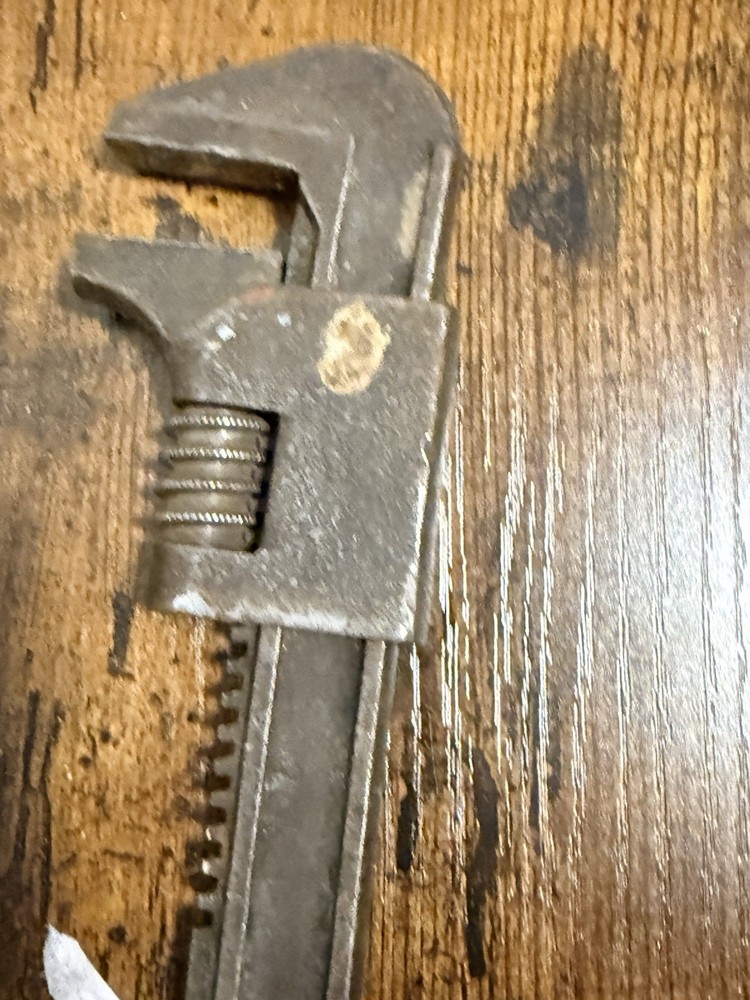 Vintage 9" Auto Monkey Adjustable Wrench Smooth Jaw