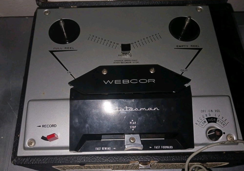 WEBCOR Portable Reel to Reel. TESTED! READ!!!