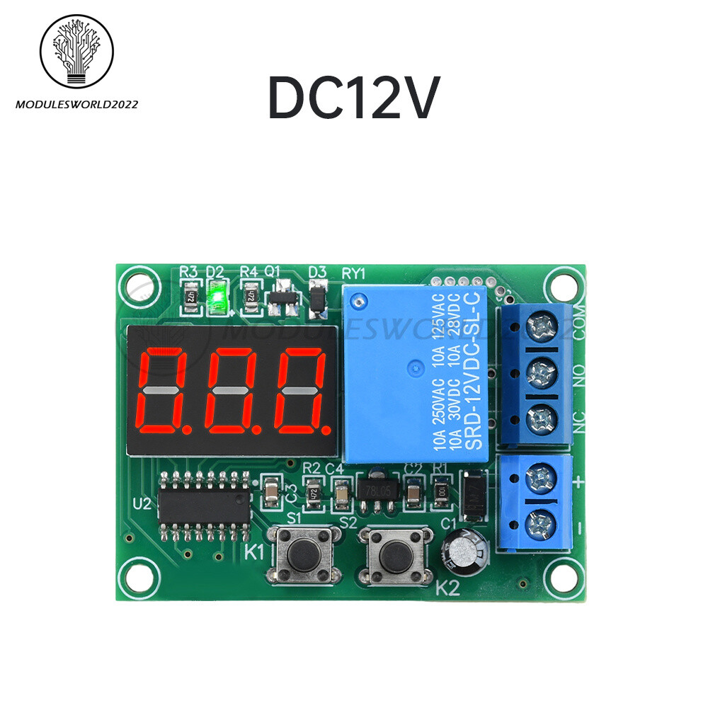 DC 12V 24V Multifunction LED Digital Time Delay Relay Cycle Timer Module Switch