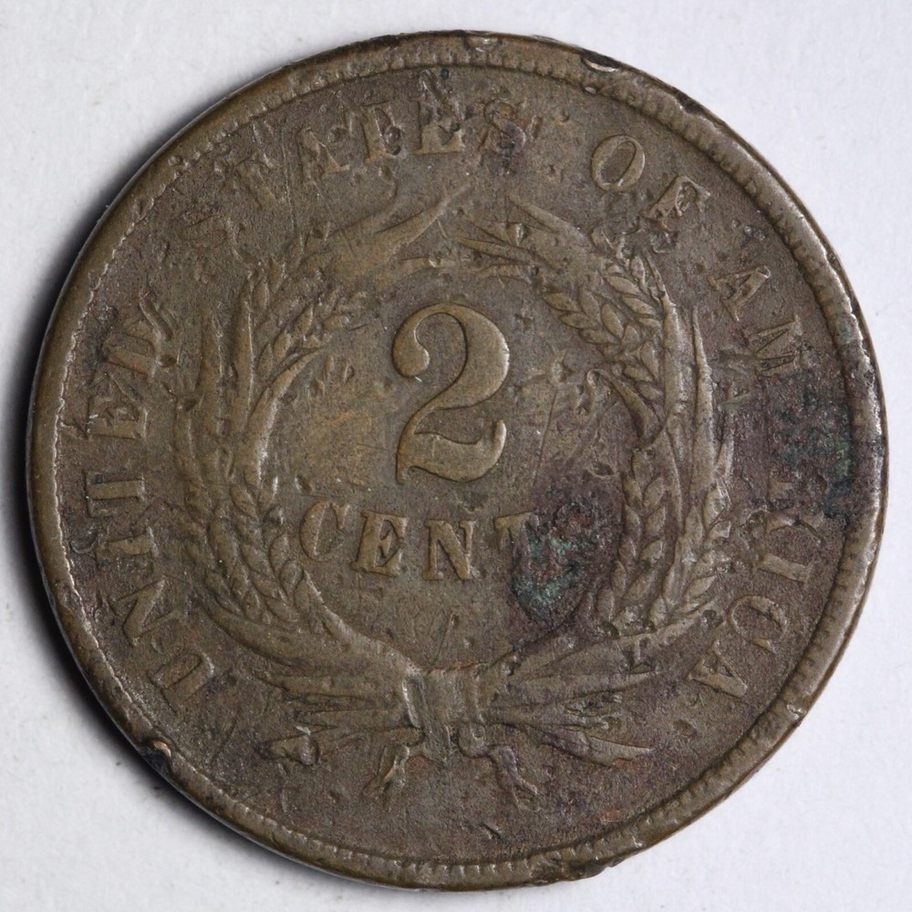 1867 Two Cent Piece VG E136 T
