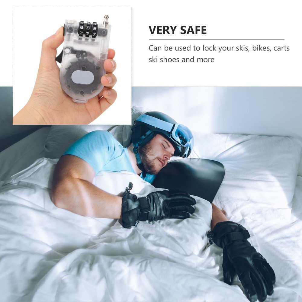 2 Pack Combination Lock for Snowboard Electric Skateboard Ski Cable