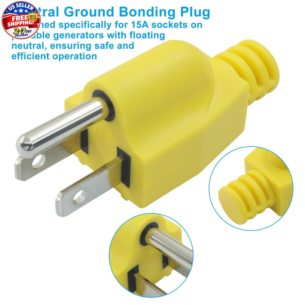 Neutral Ground Bonding Plug, 2Packs for Floating Neutral Systems with Surge Prot