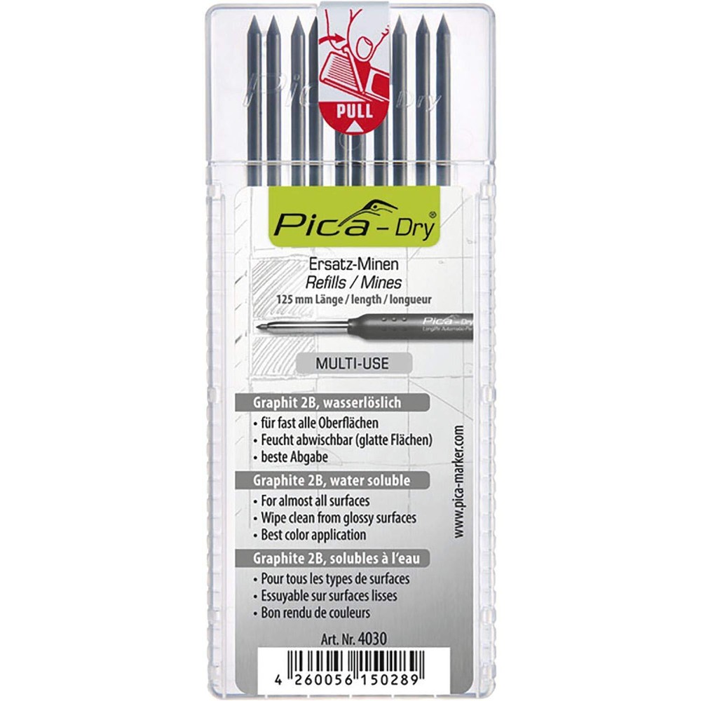Pica Dry Graphite Refill, 4030 10 Pack
